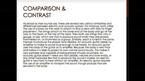 😱 Example Of Paragraph Using Comparison And Contrast Comparing And