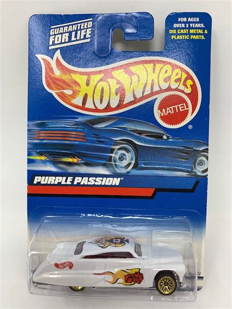 Hot Wheels White Purple Passion With Flaming Dice Etsy