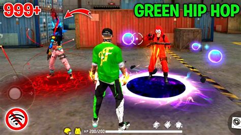 Green Hip Hop Prank With Bunny Bundle And Red Criminal Garena