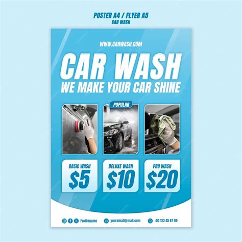 Premium Psd Car Wash Service Flyer Template
