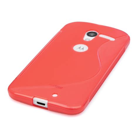 Caseflex Motorola Moto X Silicone Gel S Line Case Red