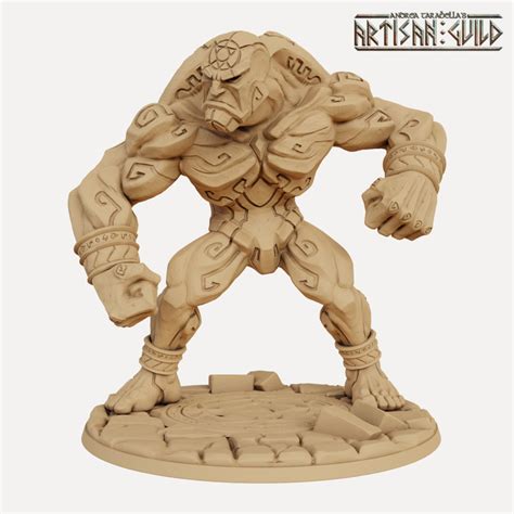 Activated Giant Clay Golem 3d Printed Miniature — Empire Of Minis