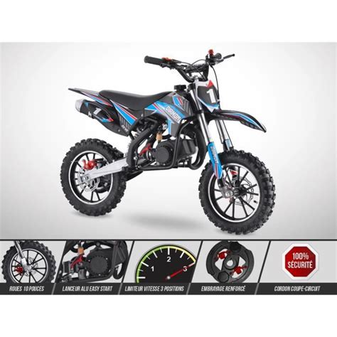 Pocket Cross ORION 49 Mini Moto Enfant 50cc Édition 2021 Bleu