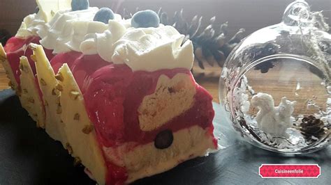 Recette De B Che Glac E Vanille Framboise Meringue Sans Sorbeti Re