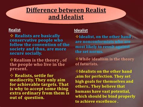 Comparison Between Idealism And Realism Emr Ac Uk