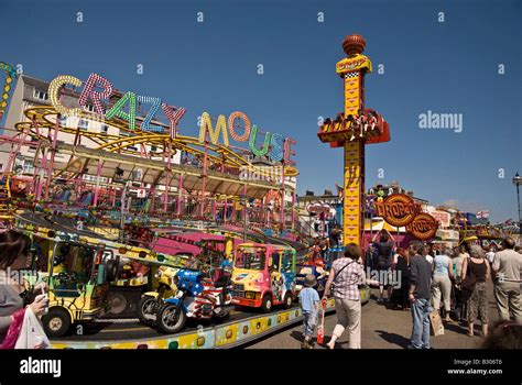 Seafront Funfair Bridlington Yorkshire Uk Stock Photo Alamy