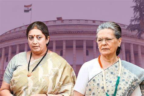 Sonia Gandhi Smriti Irani Altercation Outside Lok Sabha After Uproar In