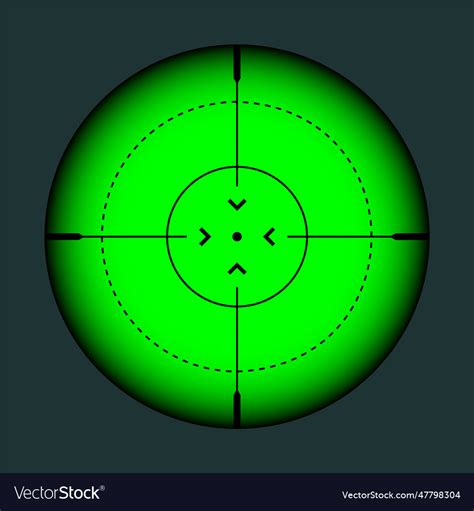 Weapon Night Sight Sniper Rifle Optical Scope Vector Image