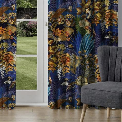 Hidden Paradise Midnight Curtains | Sewing House