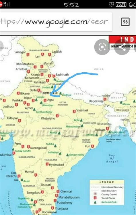 Location Of Corbett National Park On Political Map Of India