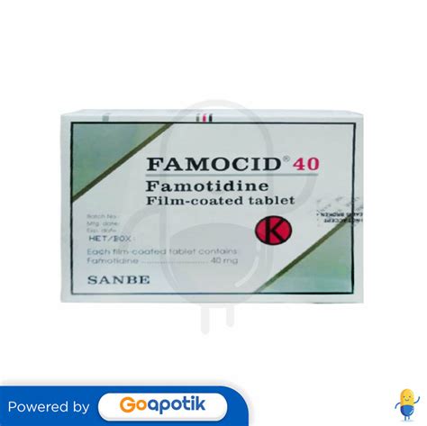 FAMOCID 40 MG BOX 30 TABLET Kegunaan Efek Samping Dosis Dan Aturan