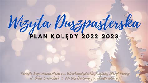 Plan Kolędy 2022 2023 Aktualności Wniebowzięcia NMP