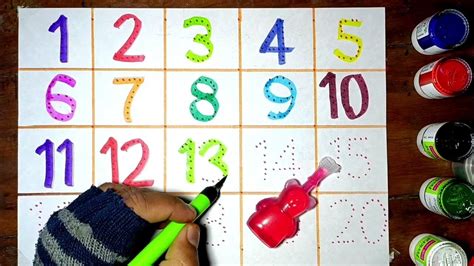 Counting Numbers Write And Read Numbers 123 Learning For Kids 1