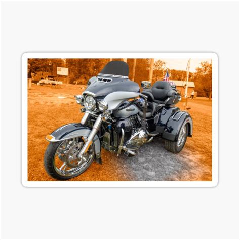 Tri Glide Harley Sticker For Sale By Barkeypf Redbubble