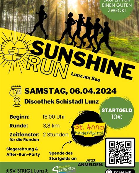 Ankündigung Sunshine Run SV Strigl Lunz Der Lunz Blog