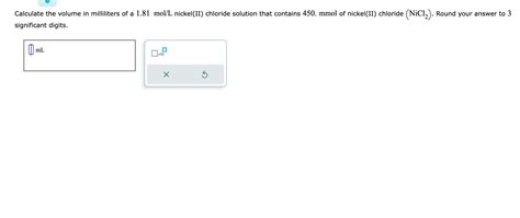 Solved Calculate The Volume In Milliliters Of A