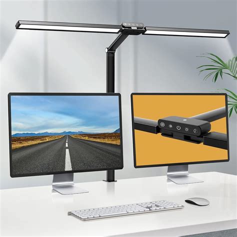 Hapfish LED Desk Lamp For Office 24W Double Head Desk Light Bar For