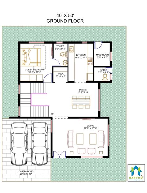 By House Plans With Car Parking East Facing