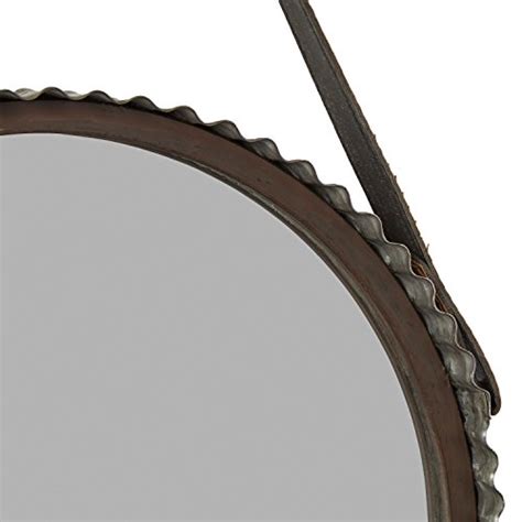 Amazon Brand Stone Beam Rustic Farmhouse Round Wood Iron Mirror