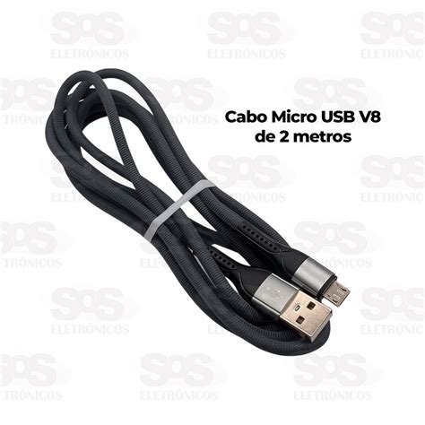 Cabo De Dados Nylon Micro Usb V8 2 Metros Inova Cbo 7558