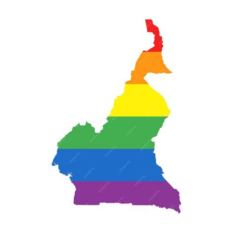 Premium Vector | Lgbtq gay pride rainbow flag map of