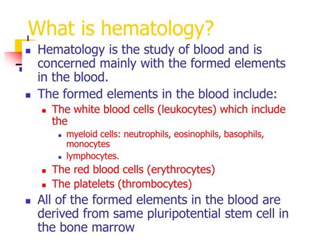 Ppt Hematology And Hematologic Malignancies Powerpoint Presentation