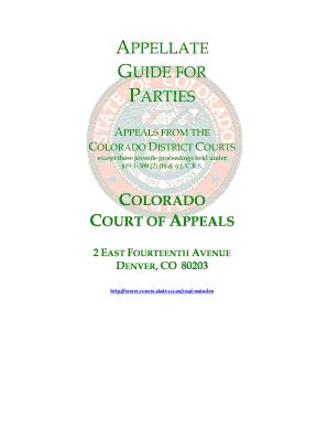 Fillable Online COLORADO DISTRICT COURTS Fax Email Print - pdfFiller