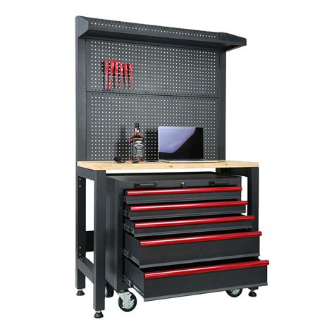 GLG2000 Flexible Mobile Wood Table Budget Garage Storage Cabinet ...