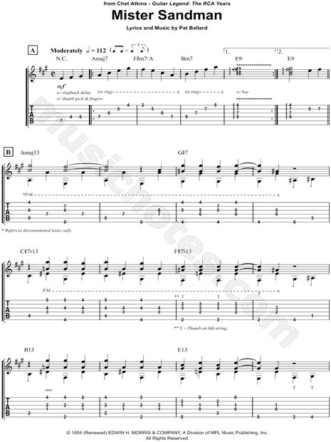 Mr Sandman Guitar Chords