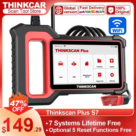 THINKSCAN PLUS S7 THINKCAR OBD2 Scanner Auto ABS SRS ECM TCM BCM AC