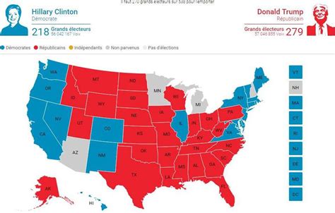 Carte Les Résultats Des élections Américaines État Par État