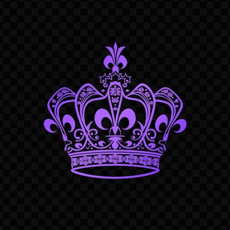 Premium Psd A Purple Crown With The Words Royal On The Black Background