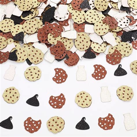 Amazon Wonmelody Cookies And Milk Birthday Confetti Decorations