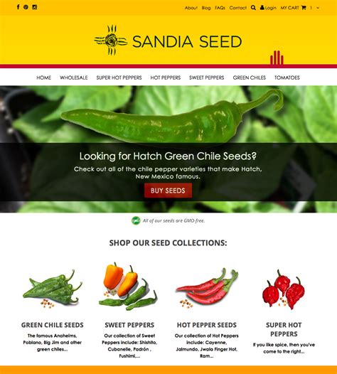 Hot Pepper Seeds Website Design