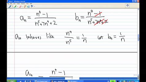 Limit Comparison Test For Series Example 2mp4 Youtube