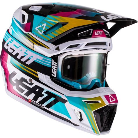 Leatt Mx Helmet Kit With Goggles Moto Composite V Aqua Maciag