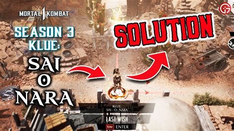 Mk Klue Sai O Nara Invasion Mode Season Solution Youtube