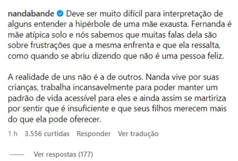 BBB 24 Equipe se manifesta após Fernanda dizer que sente vontade de