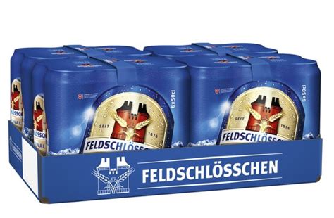 Feldschlösschen Original 6 Pack Dosen Schweizer Biere SCHÜWO Trink