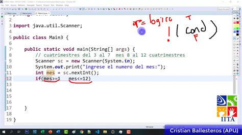 Estructura If Else If Anidado En Java Ejemplo Determinar Meses Y Los