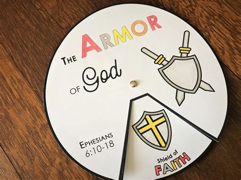 Armor Of God Coloring Wheel Printable Bible Activity Etsy Australia