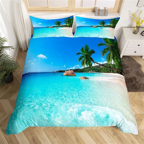 Erosebridal Ocean Duvet Cover Summer Beach Decor Hawaiian Vacation