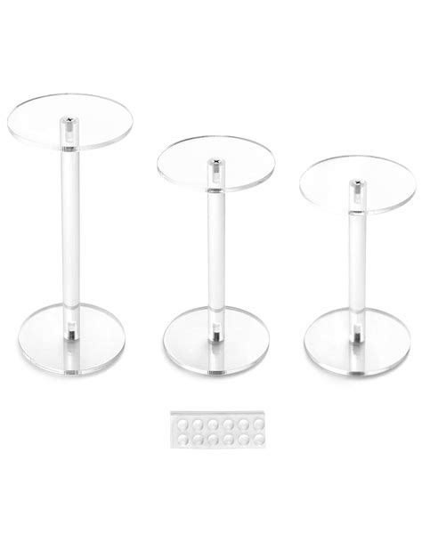 Amazon Qwork Round Acrylic Display Stand Premium Clear Round