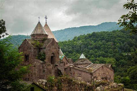 Armenian Monastery between the Mountains in Armenia Stock Image - Image ...