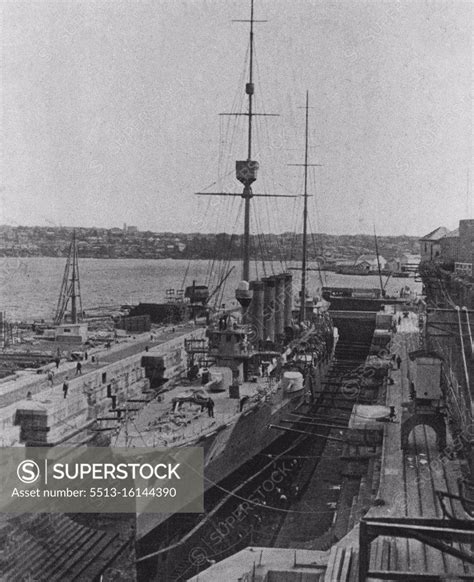 The Japanese Cruiser Hirado In Dock At Cockatoo Island New South Wales The Imperial Japanese