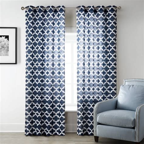 Bleu Style Moderne Chambre Rideaux Imprim G Om Trique Rideaux Pour