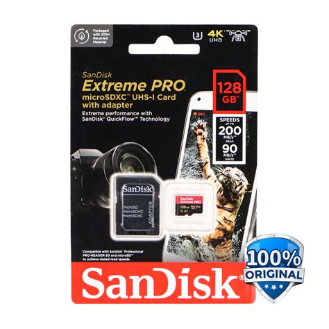 Sandisk Microsdxc Extreme Pro V30 A2 U3 4k 200mb S 128gb Sdsqxcd 128g No Color