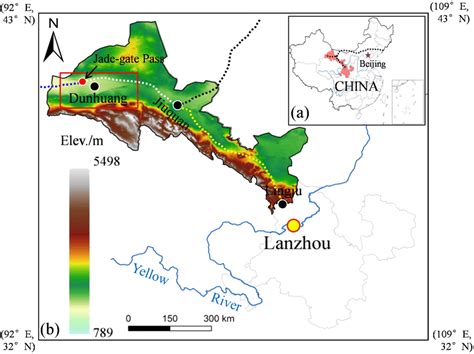 General Locations Of The Great Wall Of Han Dynasty Gh A And The