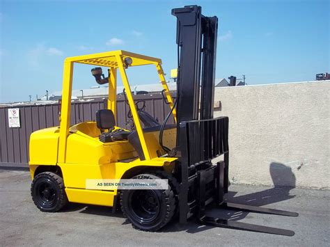 Hyster Forklift 9000lb Capacity 2002 Perkins Diesel Engine Pneumatic