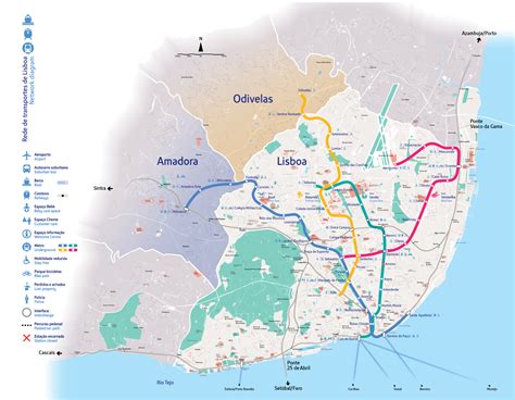 Mapas E Diagramas Metropolitano De Lisboa E P E